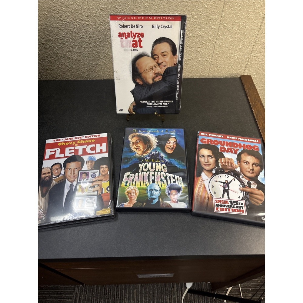 Lot of 4 DVDs~Fletch~Young Frankenstein~Groundhog Day~Analyze That